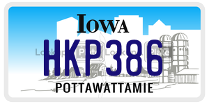 HKP386  license plate in IA
