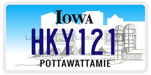 HKY121  license plate in IA