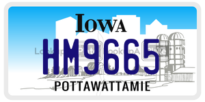 HM9665  license plate in IA