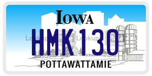 HMK130  license plate in IA