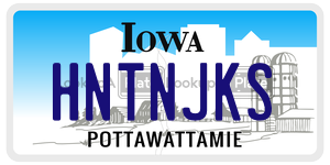 HNTNJKS  license plate in IA