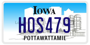 HOS479  license plate in IA