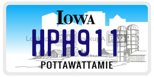 HPH911  license plate in IA