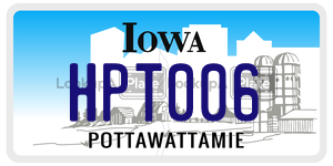 HPT006 license plate in Iowa