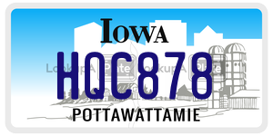 HQC878 license plate in Iowa