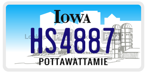 HS4887  license plate in IA