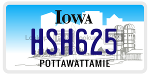 HSH625  license plate in IA