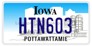 HTN603  license plate in IA