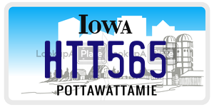 HTT565  license plate in IA