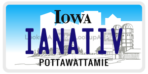 IANATIV  license plate in IA