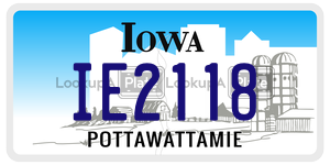 IE2118  license plate in IA