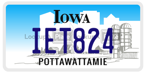 IET824  license plate in IA