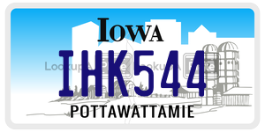 IHK544  license plate in IA