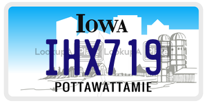 IHX719  license plate in IA