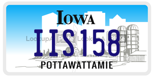 IIS158  license plate in IA