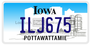 ILJ675 license plate in Iowa