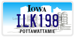 ILK198 license plate in Iowa