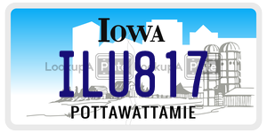 ILU817  license plate in IA