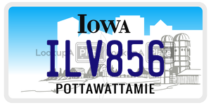 ILV856  license plate in IA