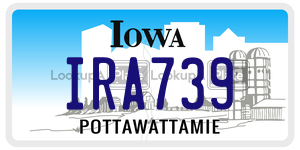 IRA739  license plate in IA