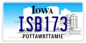 ISB173  license plate in IA