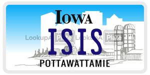 ISIS  license plate in IA
