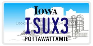 ISUX3  license plate in IA