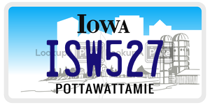 ISW527  license plate in IA
