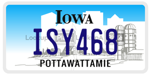 ISY468 license plate in Iowa