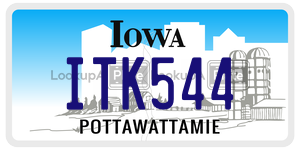 ITK544  license plate in IA