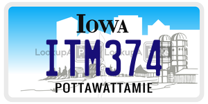 ITM374  license plate in IA
