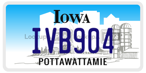 IVB904  license plate in IA