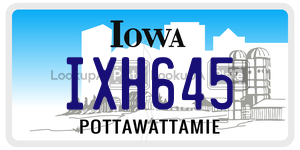 IXH645  license plate in IA