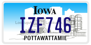 IZF746  license plate in IA