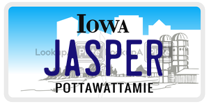 JASPER  license plate in IA