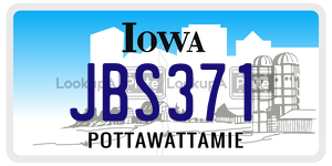 JBS371  license plate in IA