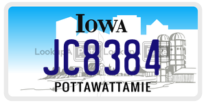 JC8384 license plate in Iowa