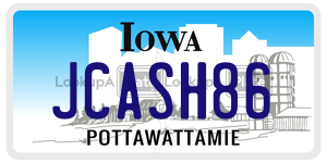 JCASH86  license plate in IA