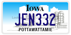 JEN332  license plate in IA
