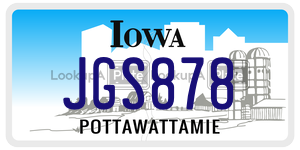 JGS878  license plate in IA