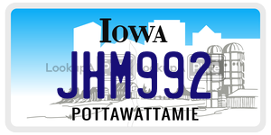 JHM992  license plate in IA