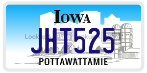 JHT525  license plate in IA