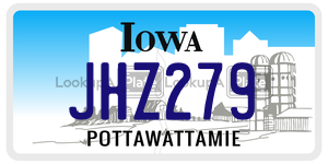JHZ279  license plate in IA