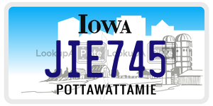 JIE745  license plate in IA