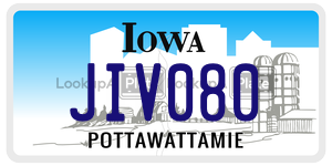 JIV080  license plate in IA