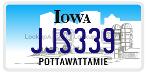 JJS339  license plate in IA