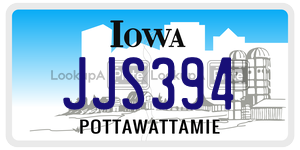 JJS394  license plate in IA