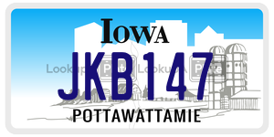 JKB147  license plate in IA