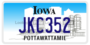 JKC352  license plate in IA