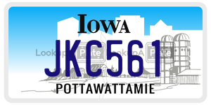 JKC561  license plate in IA
